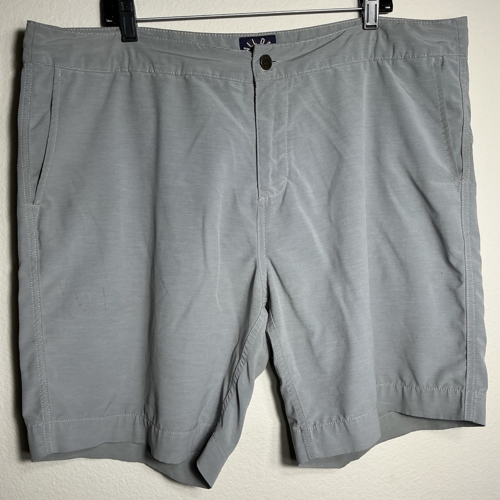 Faherty All Day Shorts Mens 40 Grey Hybrid Board Shorts Stretch Quick Dry Solid